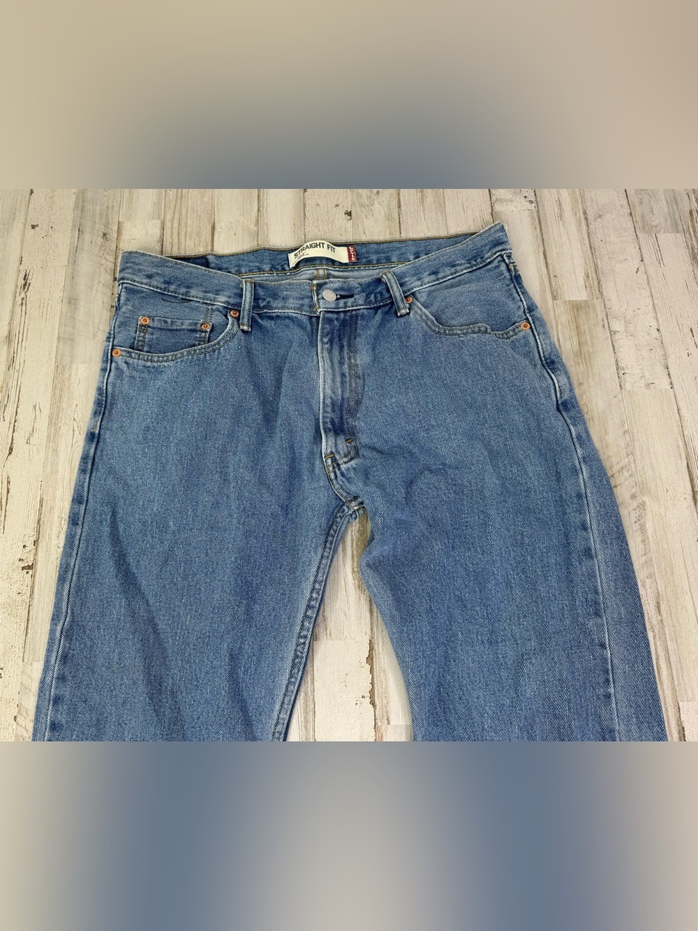 Vintage Levis 505 Pants Jeans Men 36x31 Denim Stretch Blue Straight - Picture 3 of 14